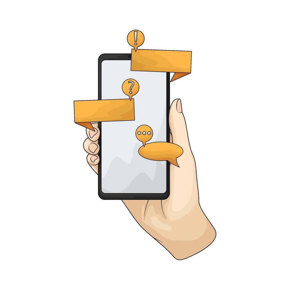 Online chat window illustration vector