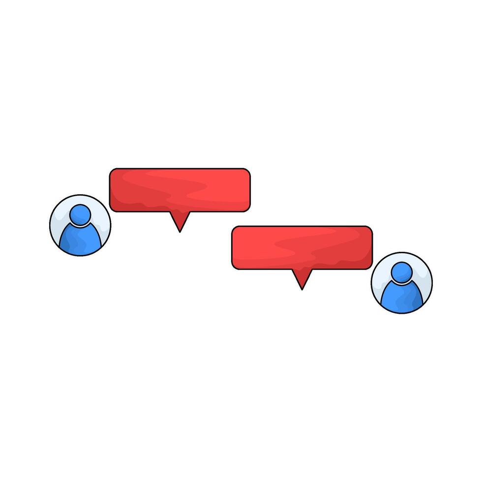 illustration of Dialog Box Conversation vector