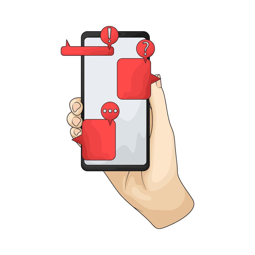 Chatting on phone vector