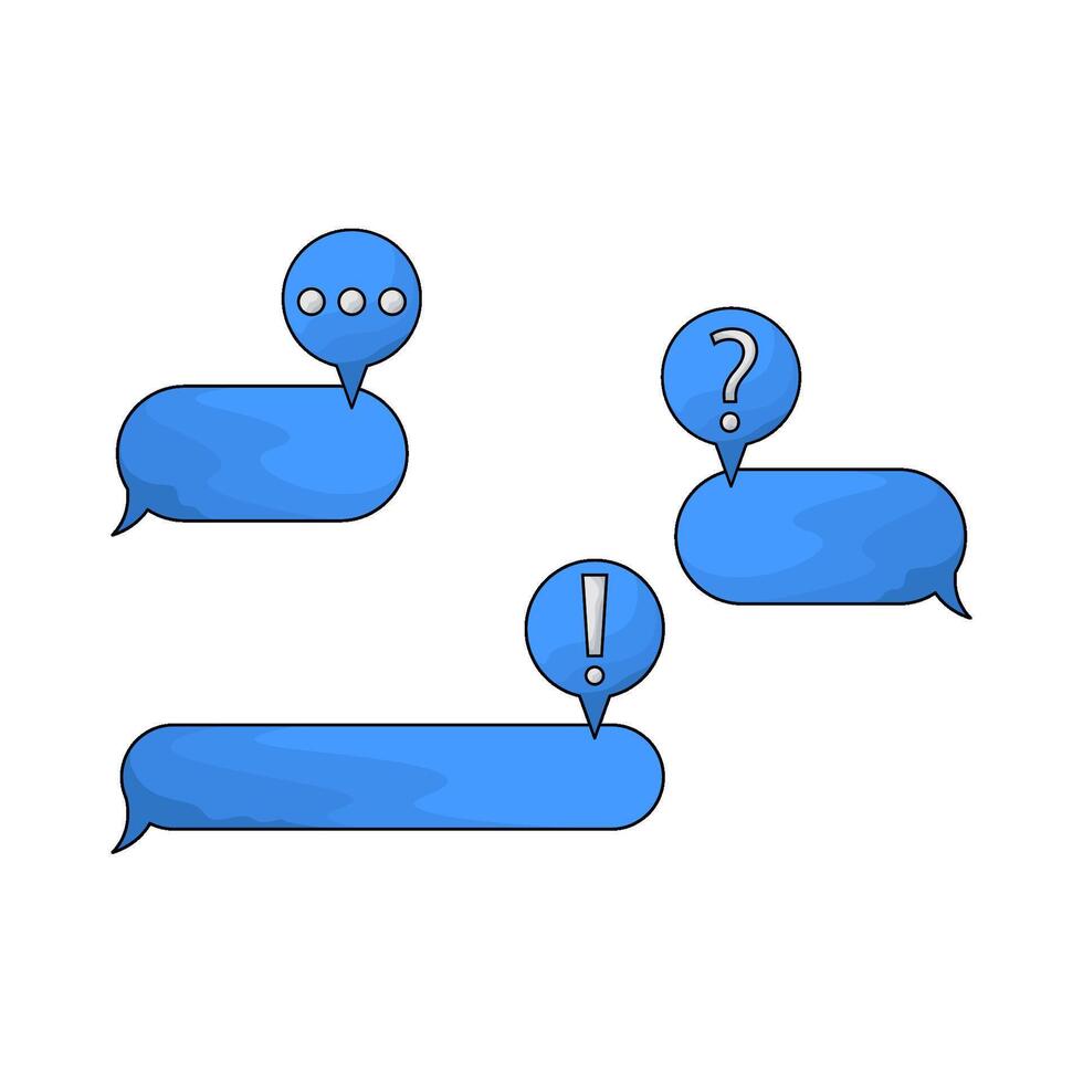 illustration of speech bubble conversation box vector