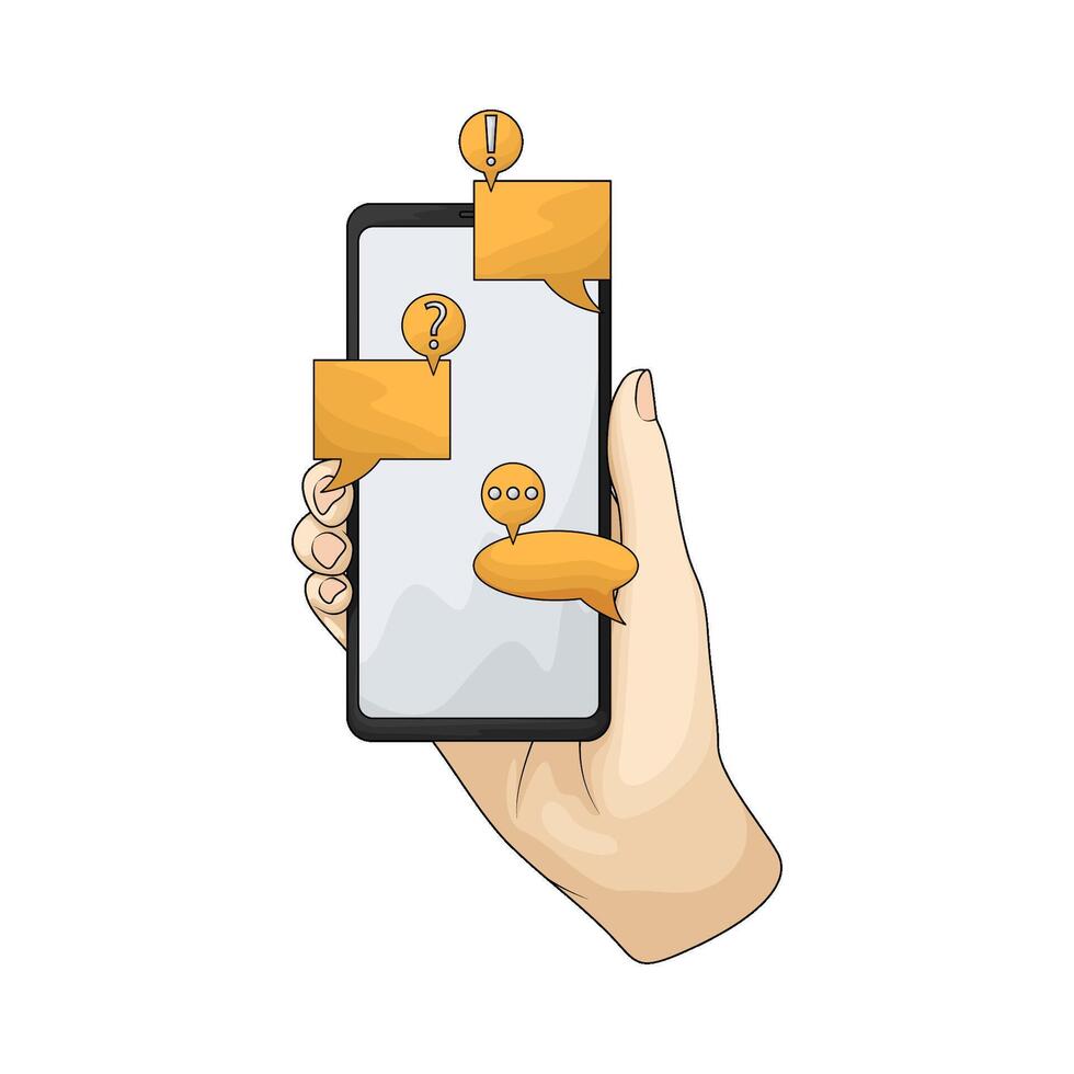 Mobile phone message illustration vector