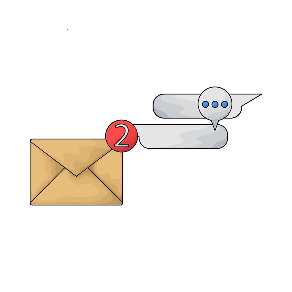illustration of two new chats vector