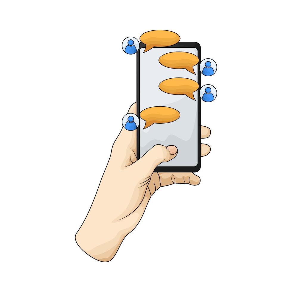 Mobile phone message vector