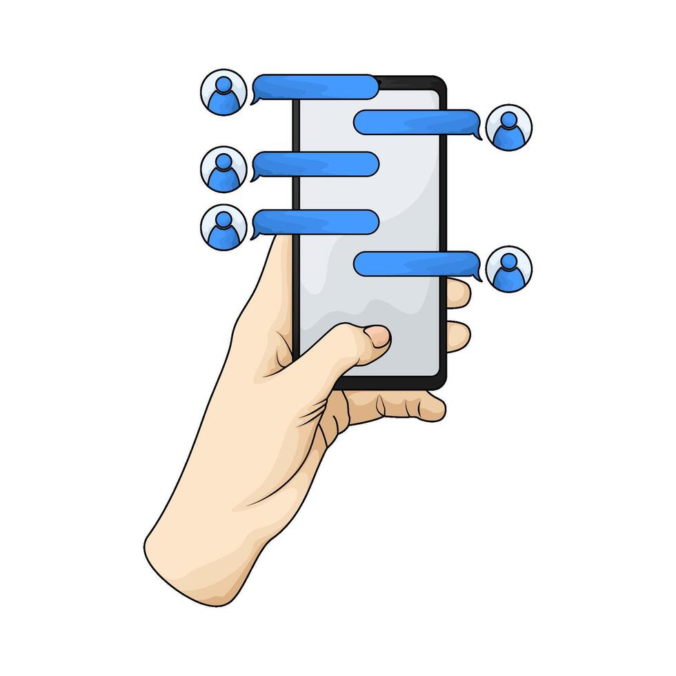 illustration of Mobile phone message vector