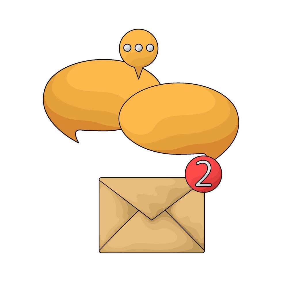 illustration of two new chat vector