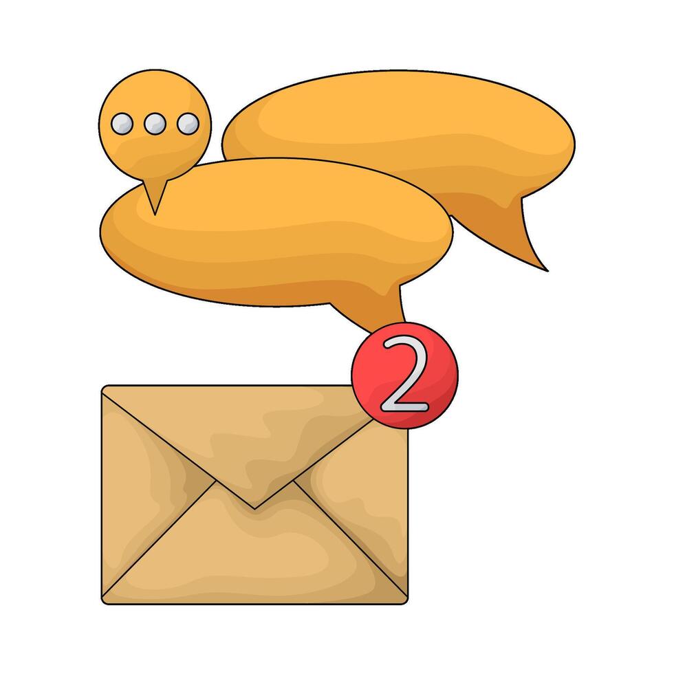 two new message illustration vector