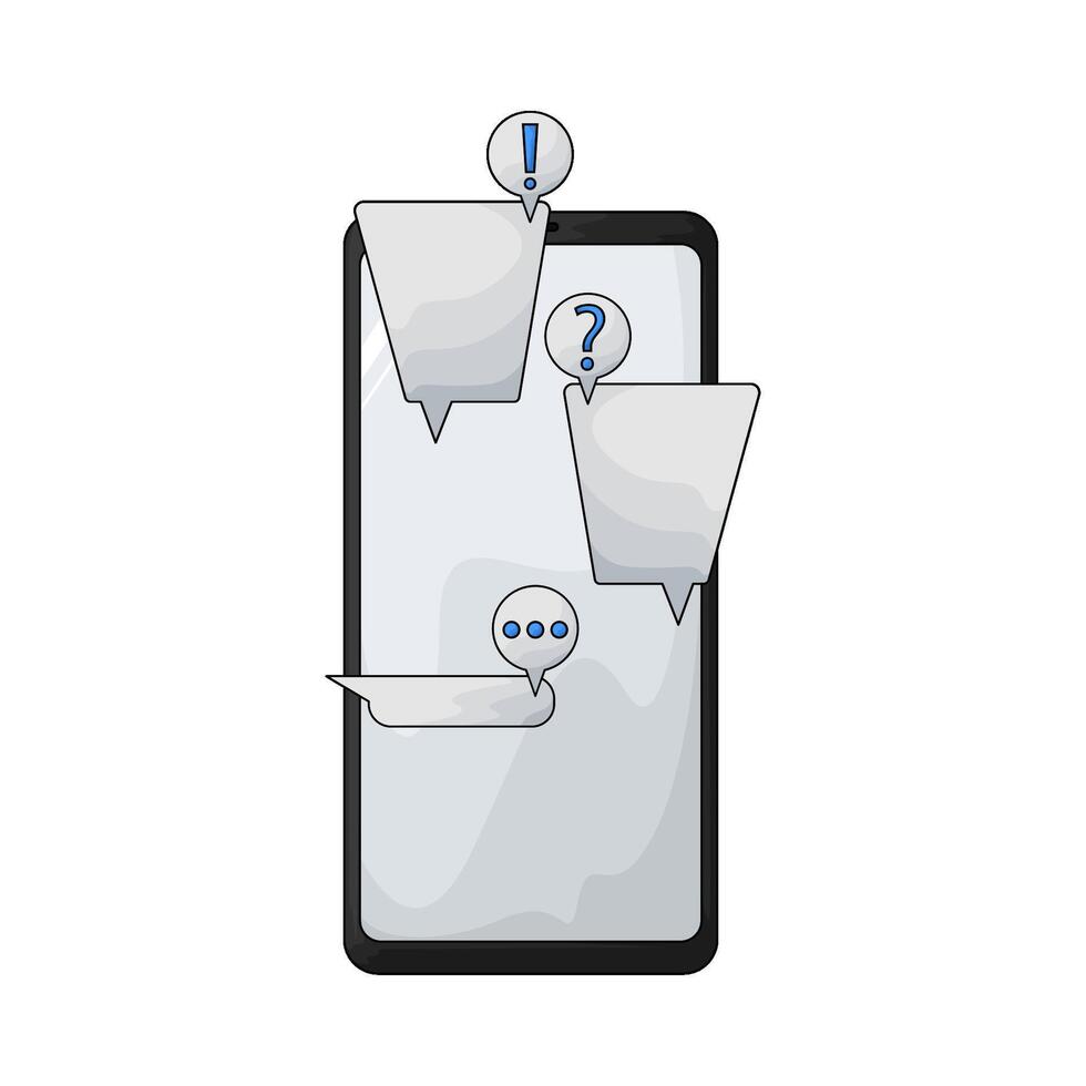 Live chat for mobile vector