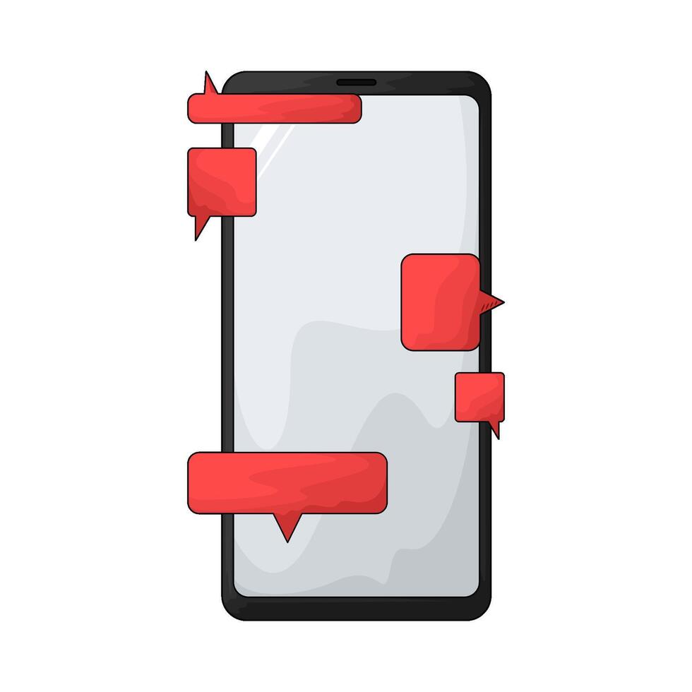 illustration of Live chat for mobile vector