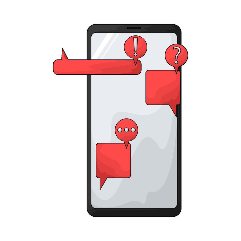 illustration of online chats box vector