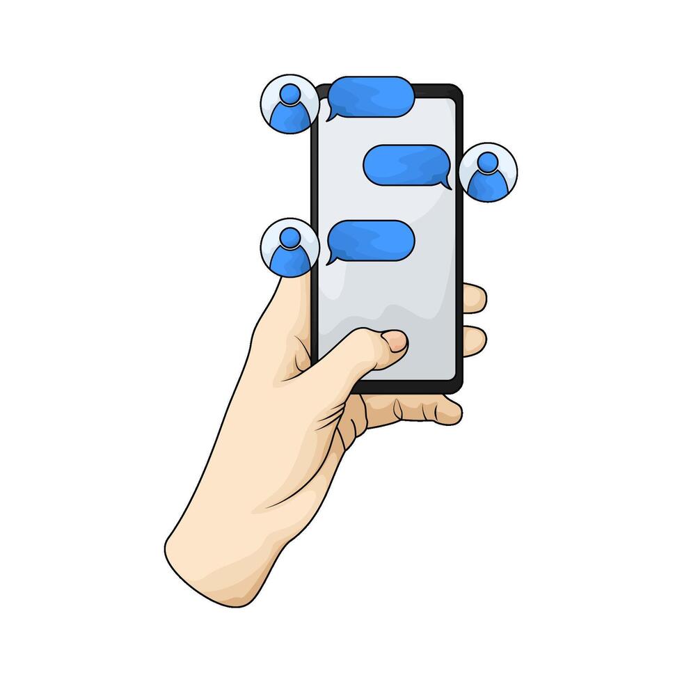 online conversations illustration vector