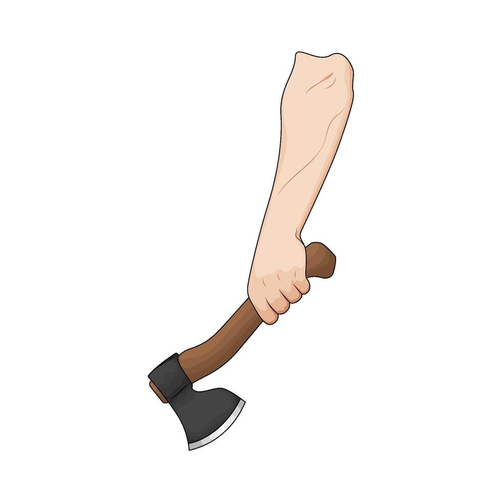 axe with pieces of wood illustration vector