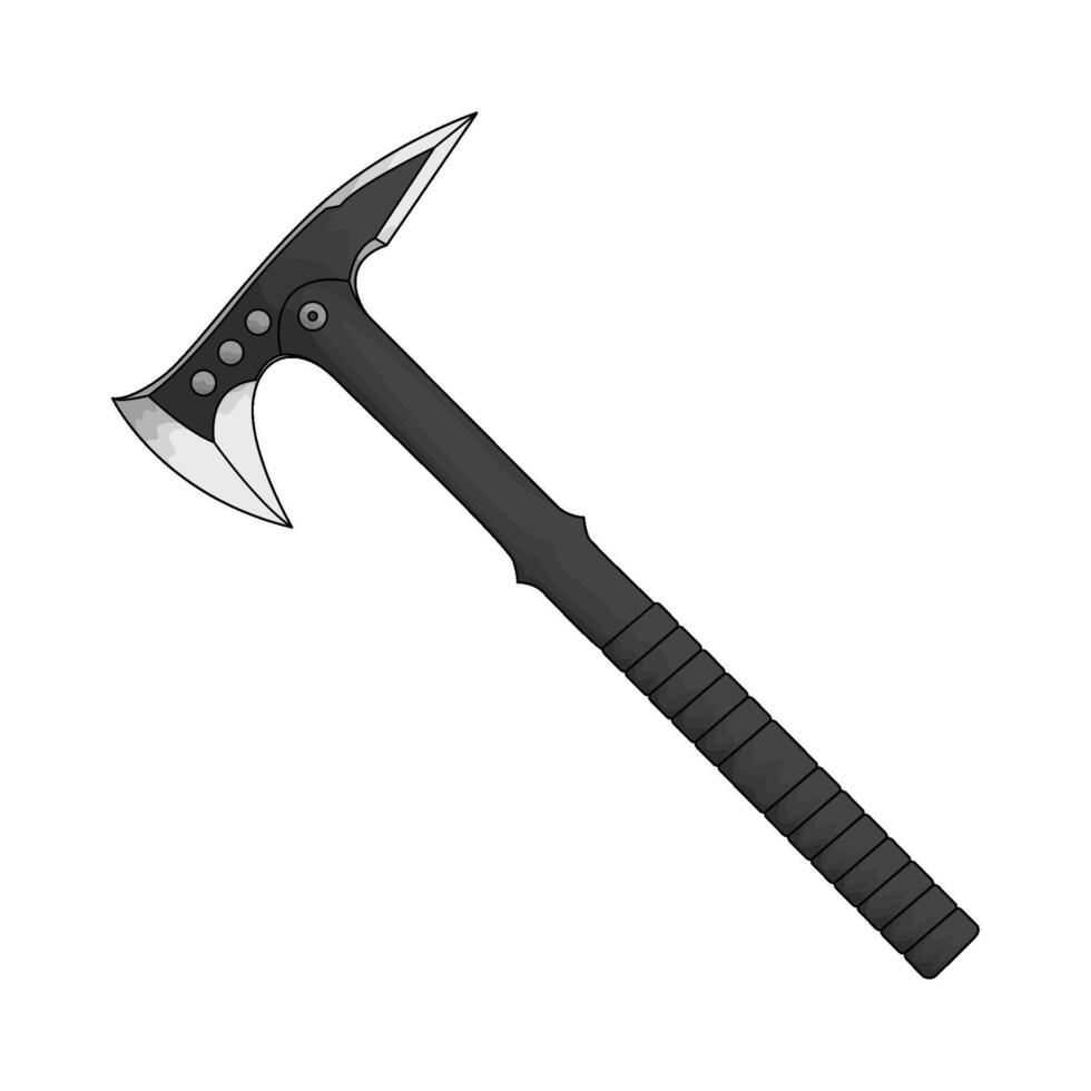 illustration of powerful black axe vector