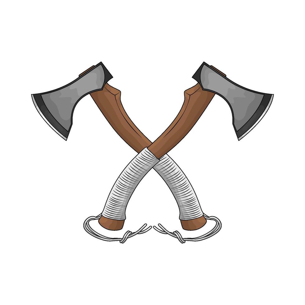 two axe illustration vector