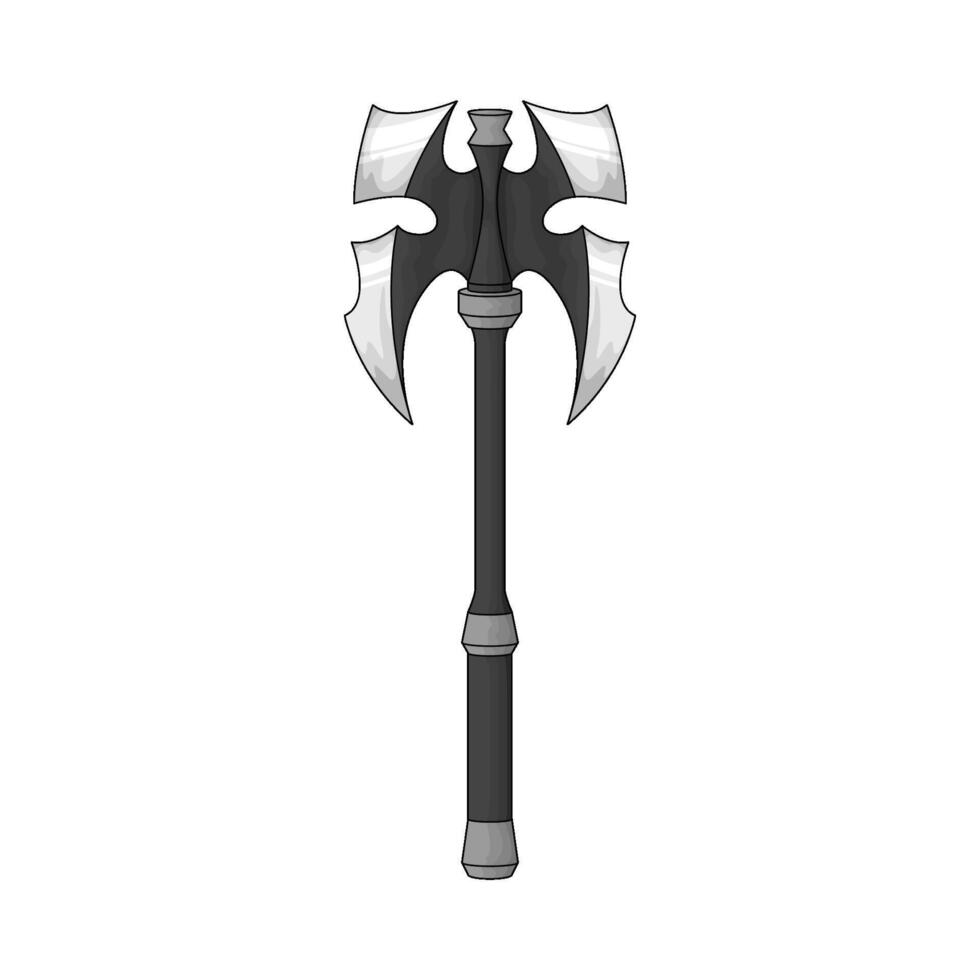 medieval axe illustration vector