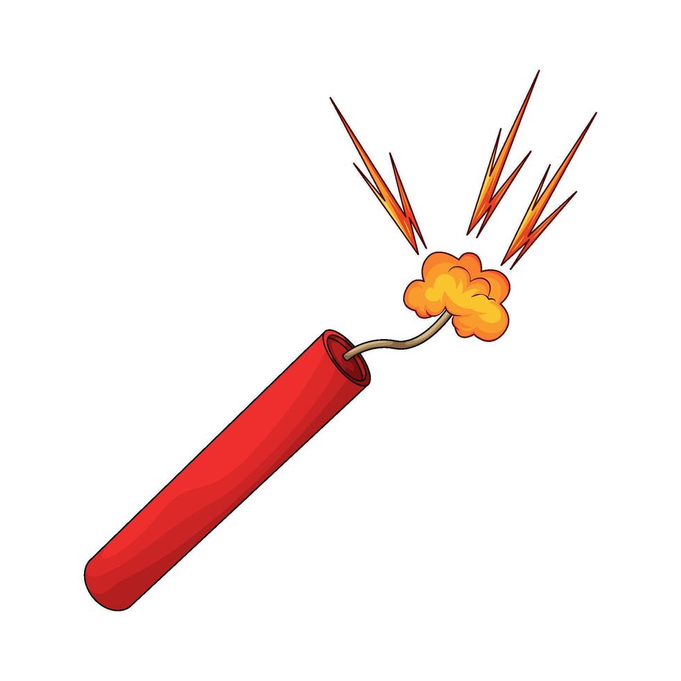 illustration of red bomb vector