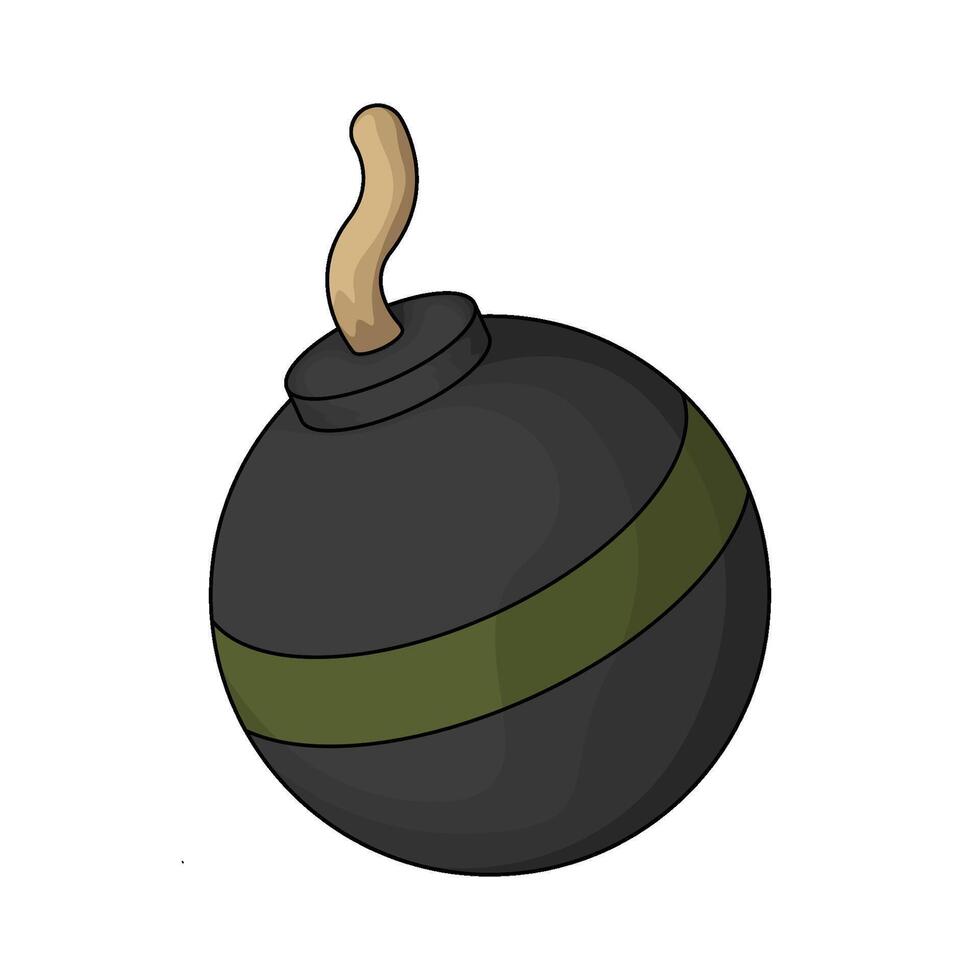 illustration of black bomb vector