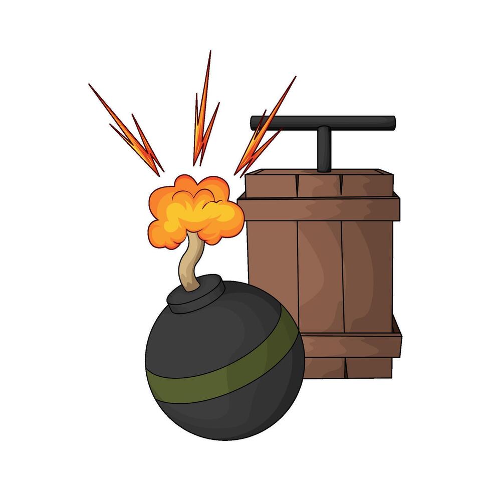 bomb with detonator bomb vector