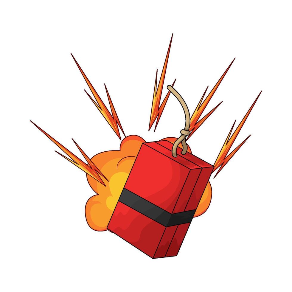 Dynamite bomb explosions illustration vector