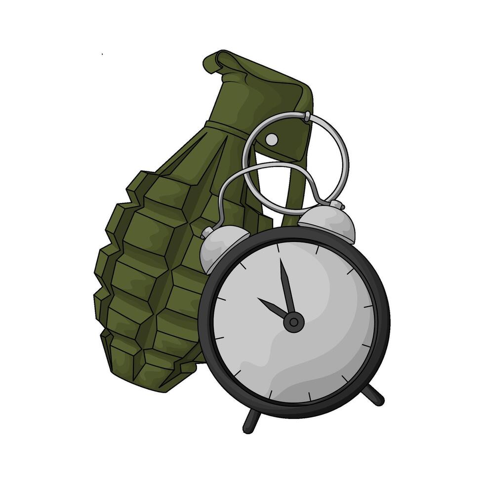 Hand grenade illustration vector