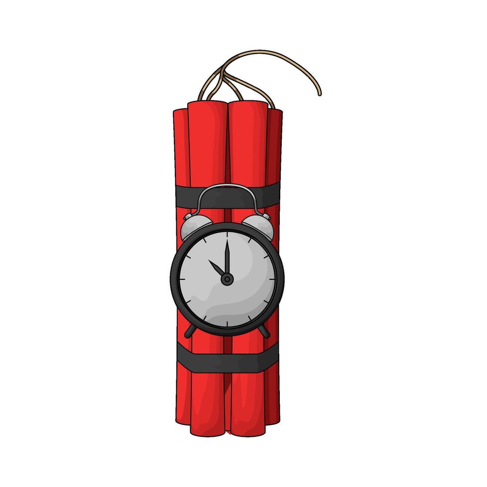 bomb and alarm illustration vector