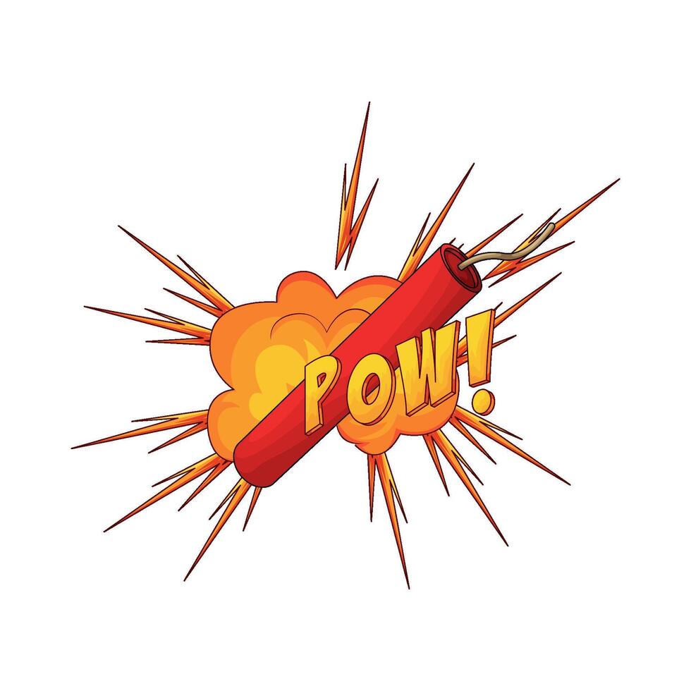 bomb starting to explode illustration vector