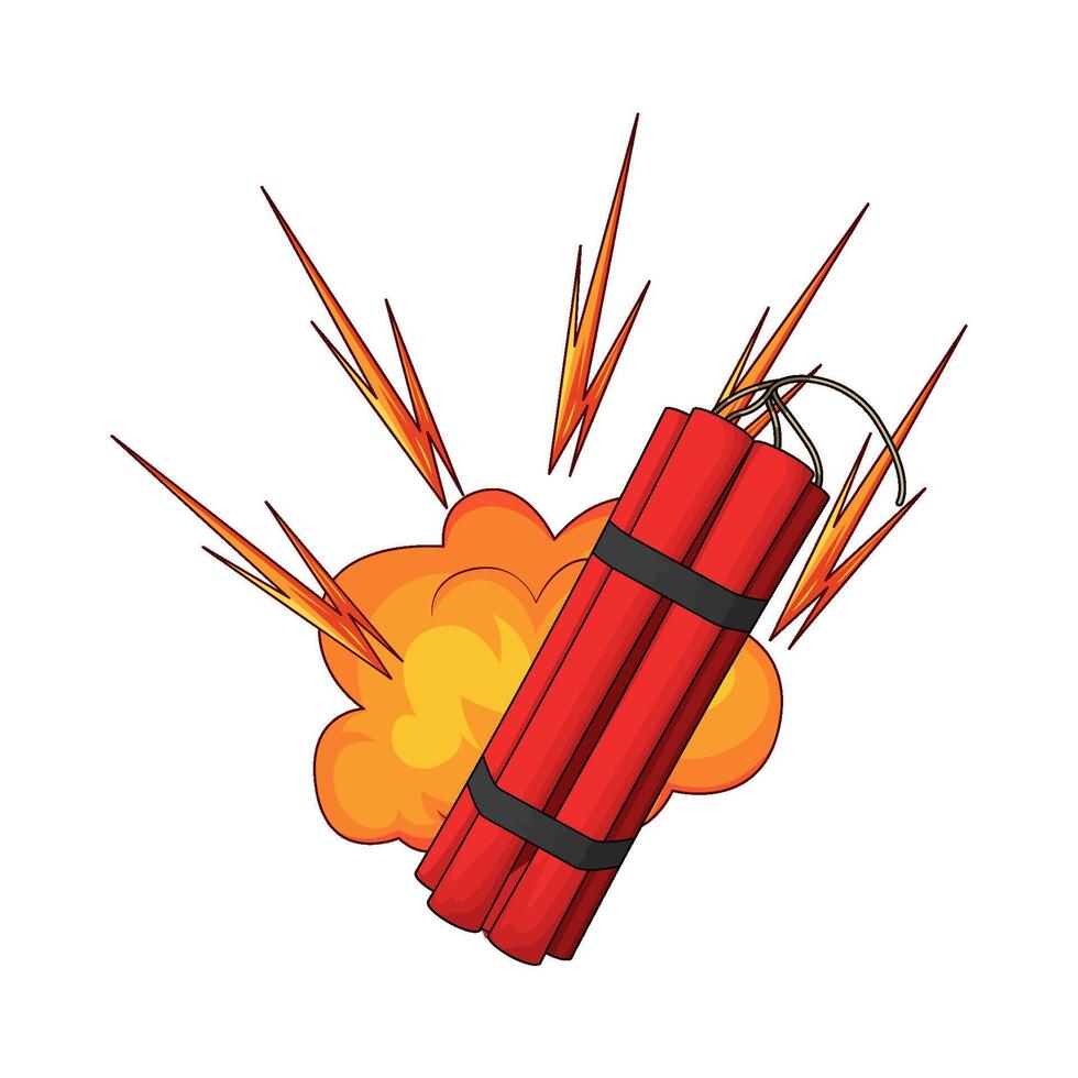 Dynamite bomb explosions vector