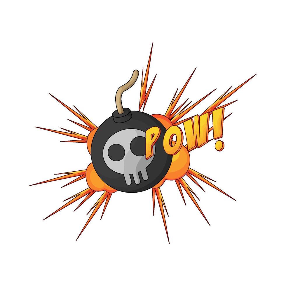 illustration of explosion bomb vector