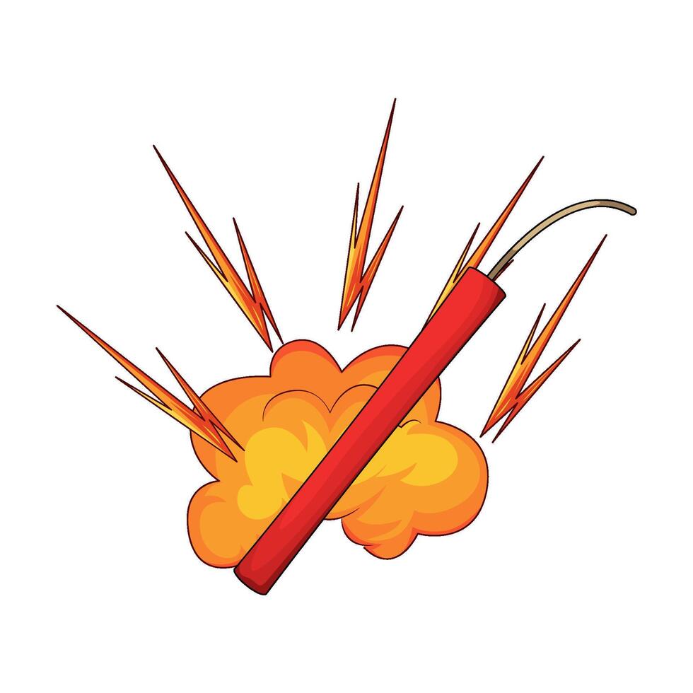 illustration of Dynamite bomb explosions vector