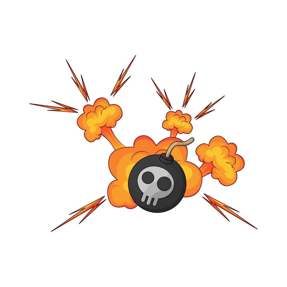explosion bomb illustration vector