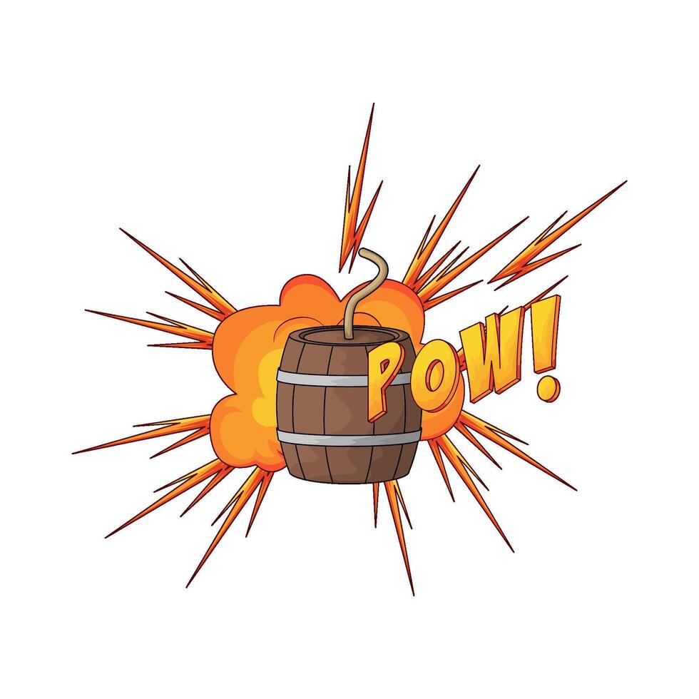 illustration of bomb on fire vector
