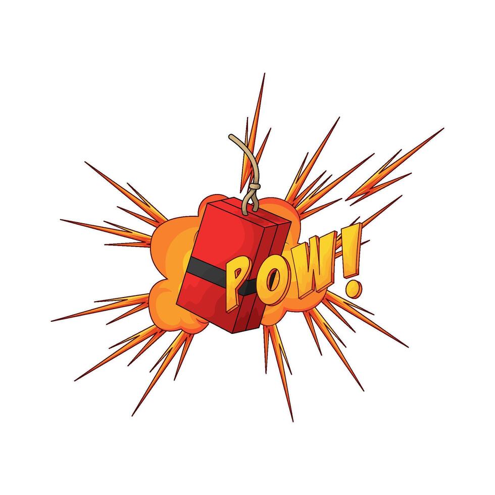 dynamite bomb on fire vector