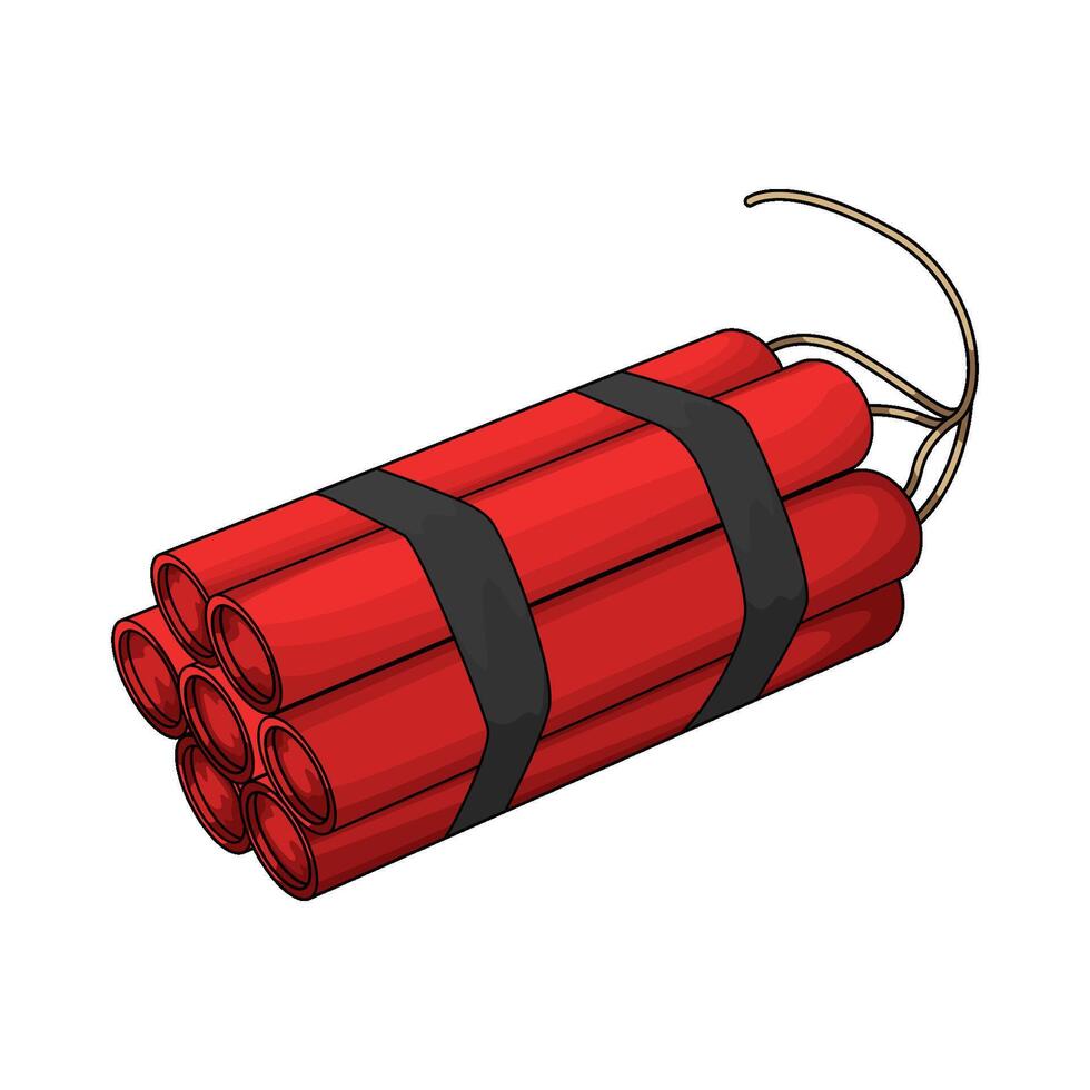 red dynamite bomb vector