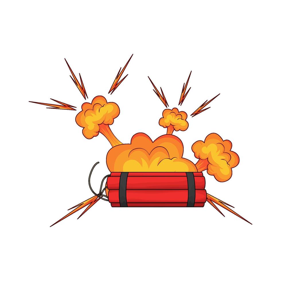 bomb and explosion vector