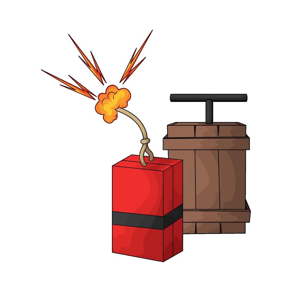 bomb with detonator bomb illustration vector