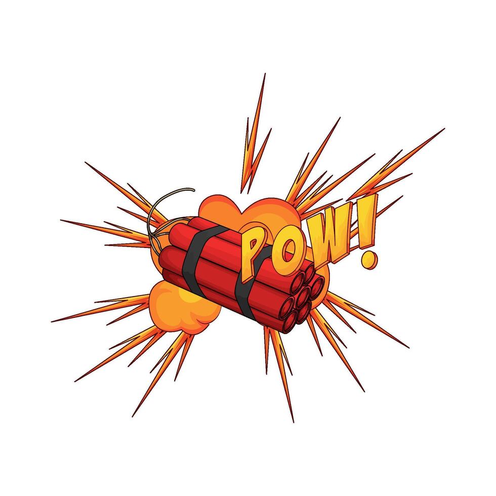 illustration of bomb with explosion vector