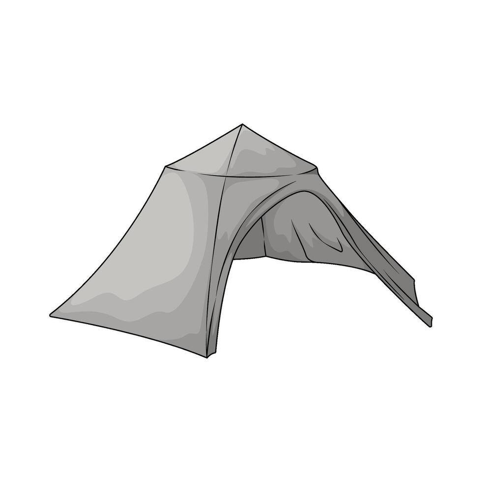 simple gray tent vector