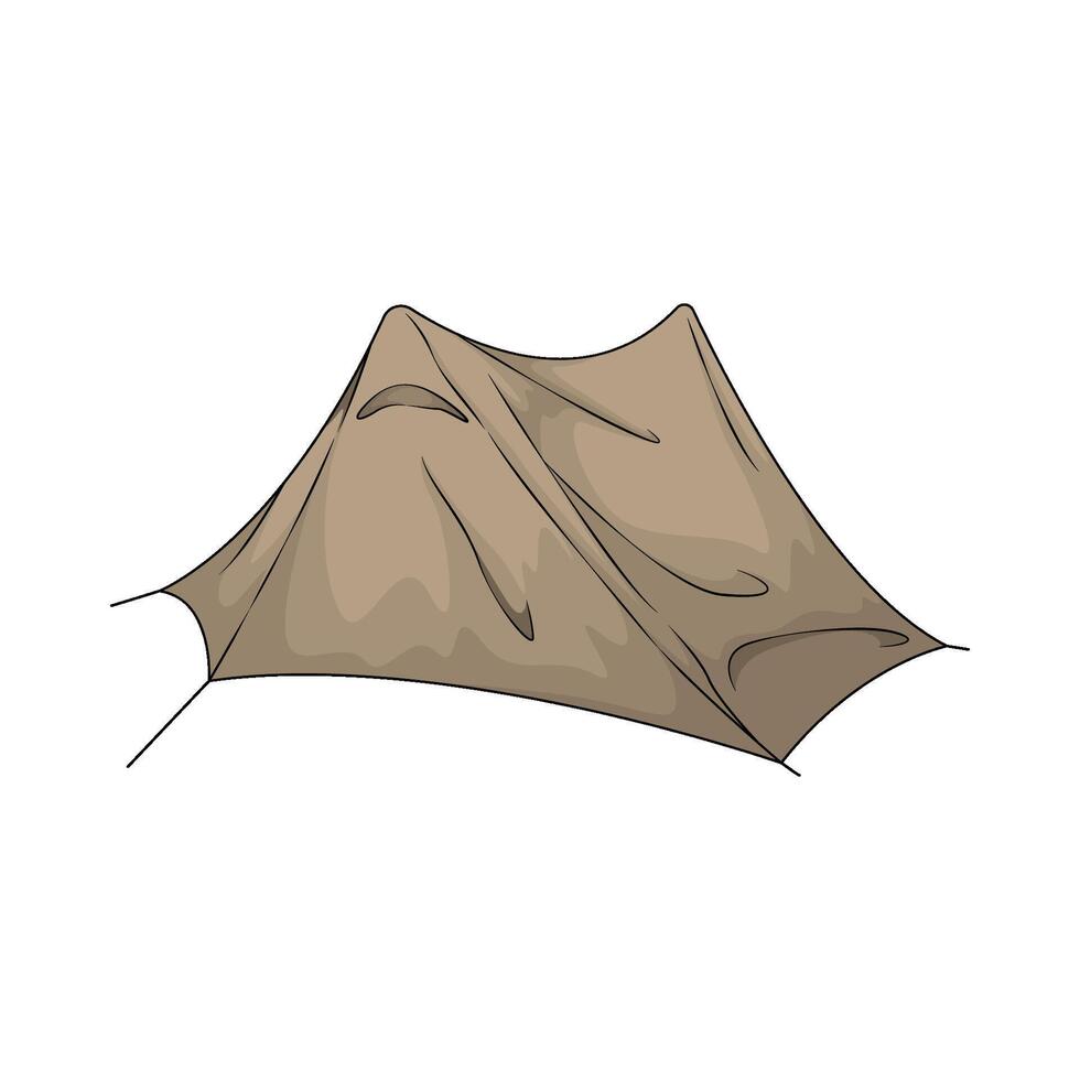 illustration of simple hiking tent vector