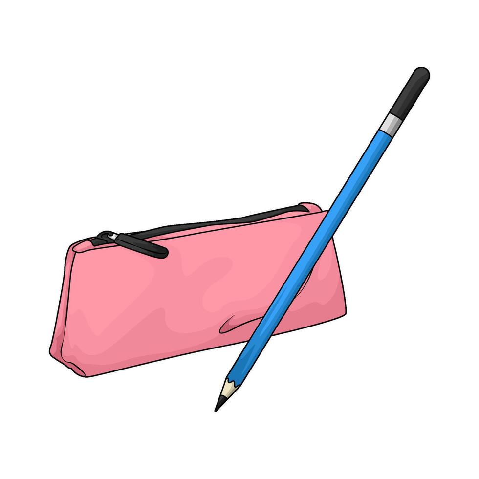 pencil and case vector