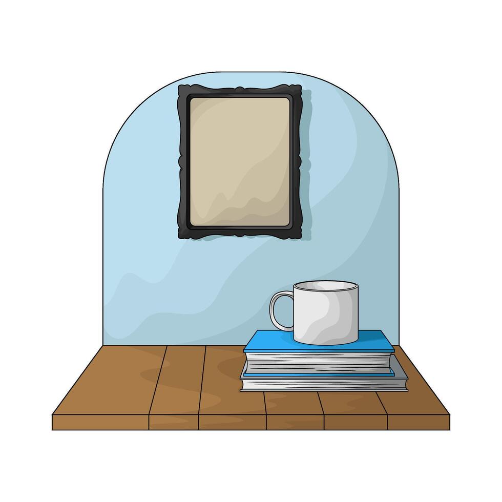 photo frame displayed on the wall vector