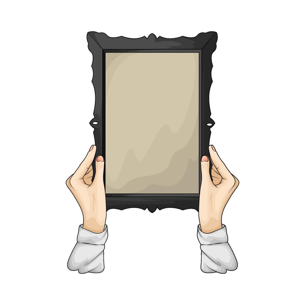luxury black photo frame vector