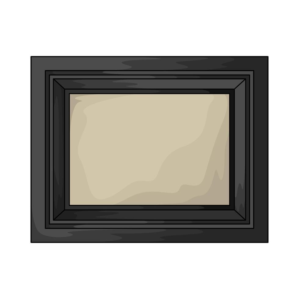 black photo frame illustration vector