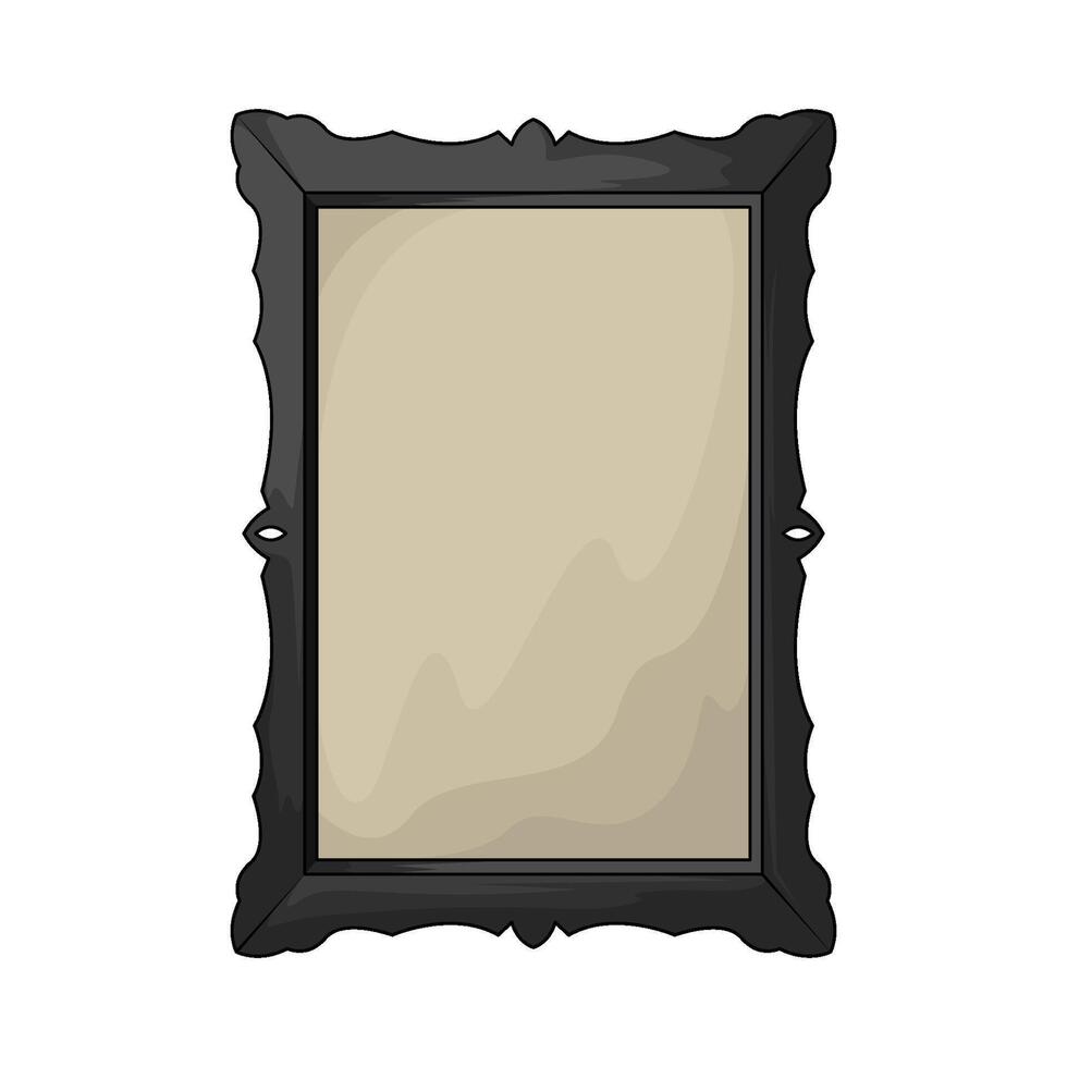 simple black photo frame vector