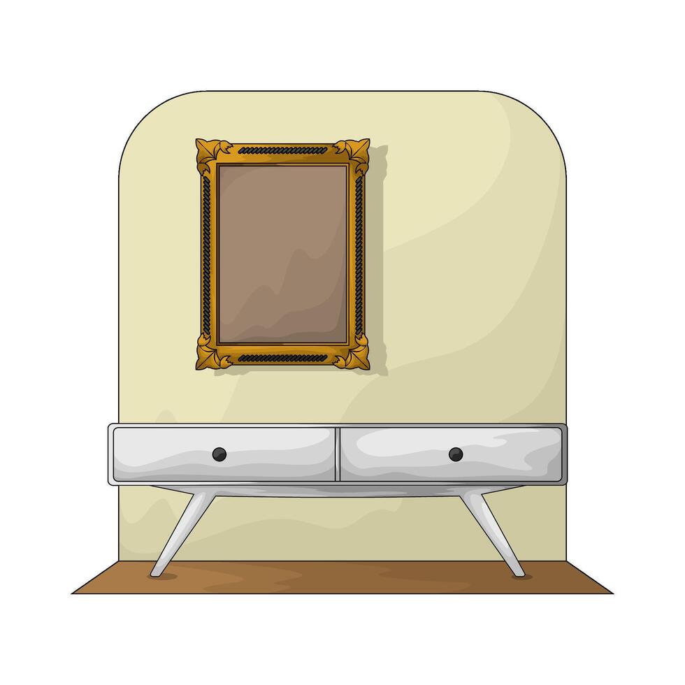 photo frame on the wall vector
