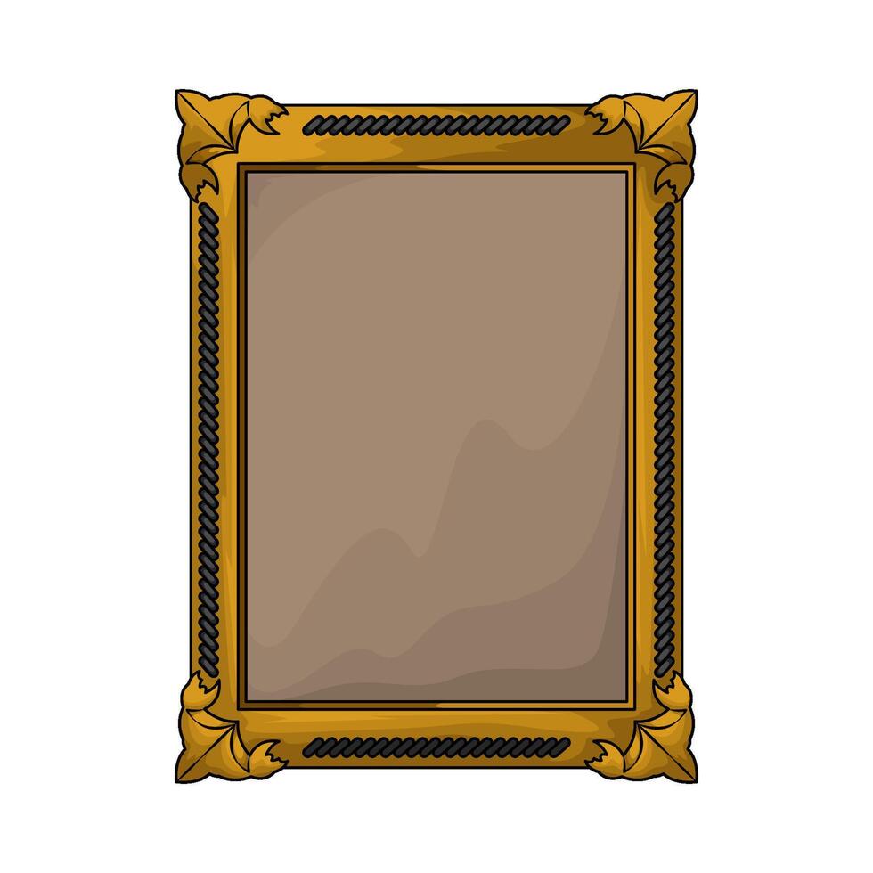 illustration of golden photo frame vector