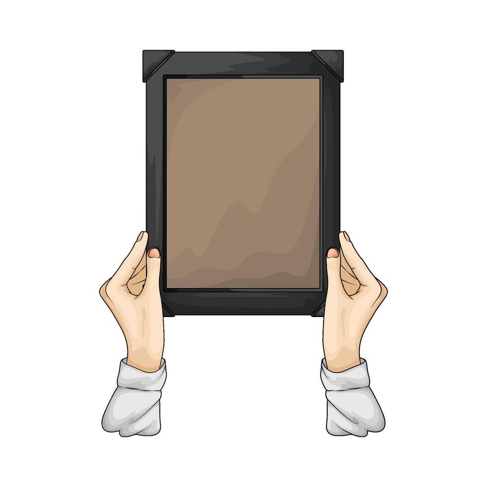 simple black photo frame illustration vector