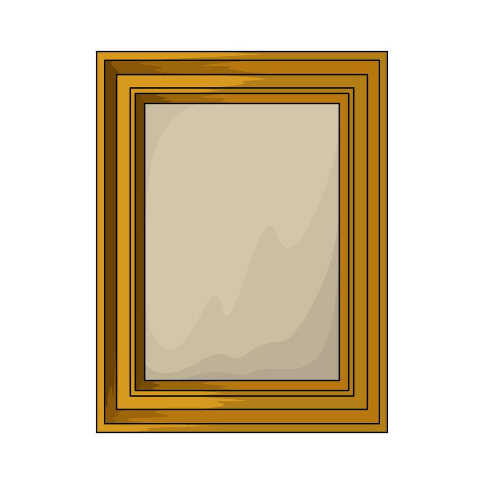golden photo frame vector