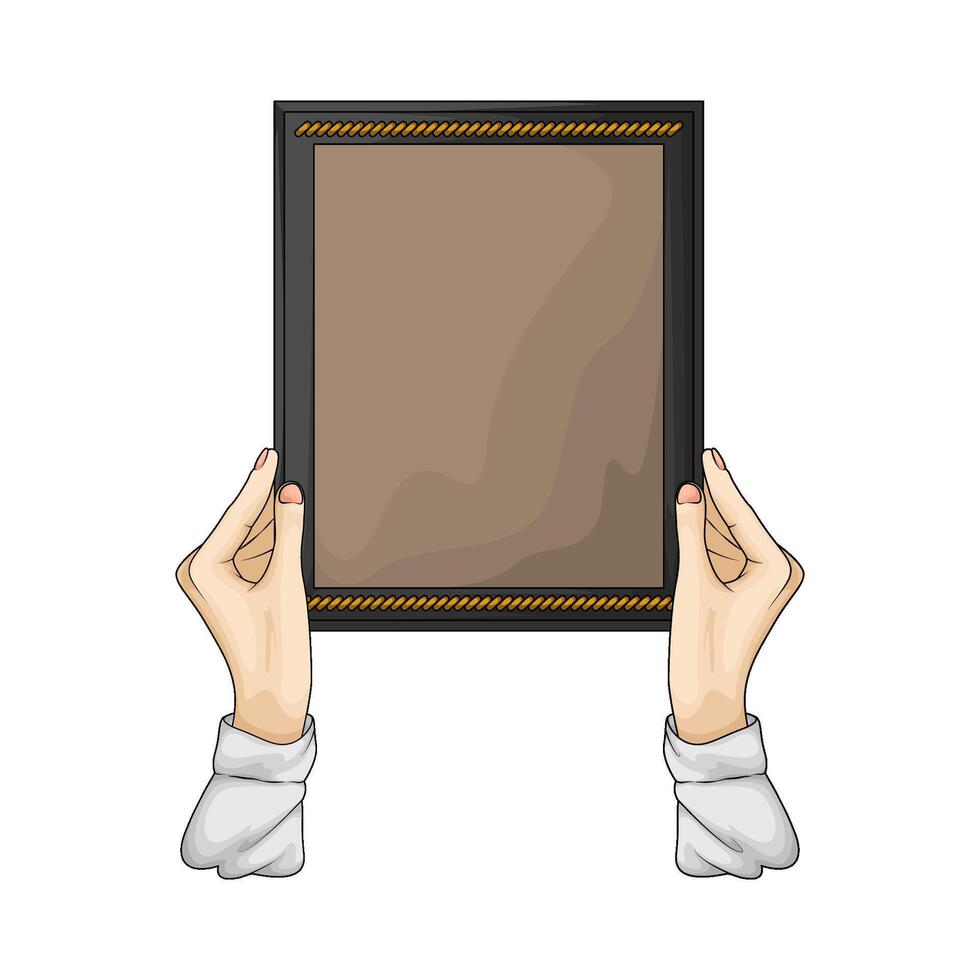 illustration of simple black photo frame vector