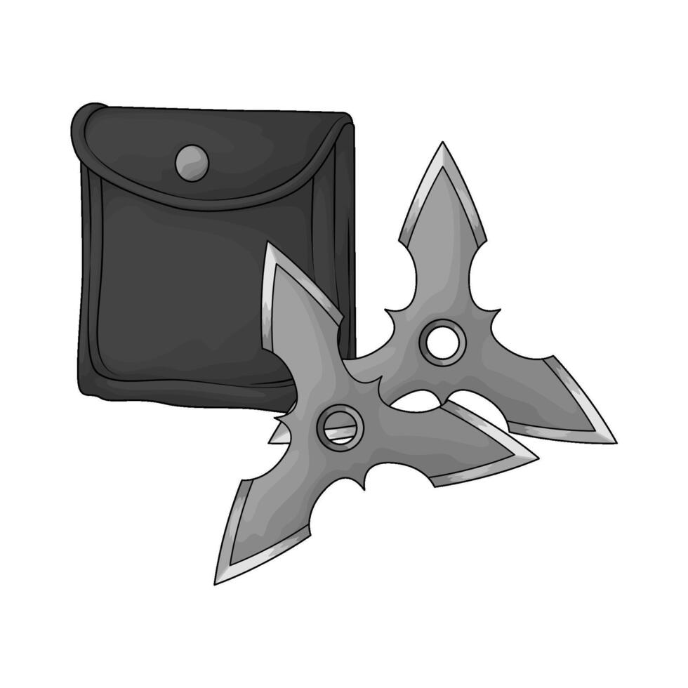 Shuriken Point with Pouch illustration vector