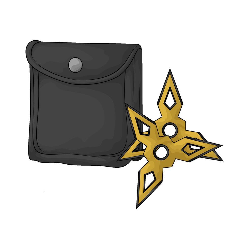 illustration of Shuriken Point with Pouch vector