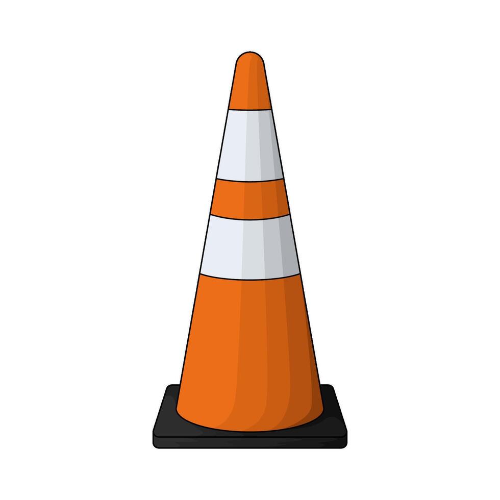 illustration of road traffic cone vector